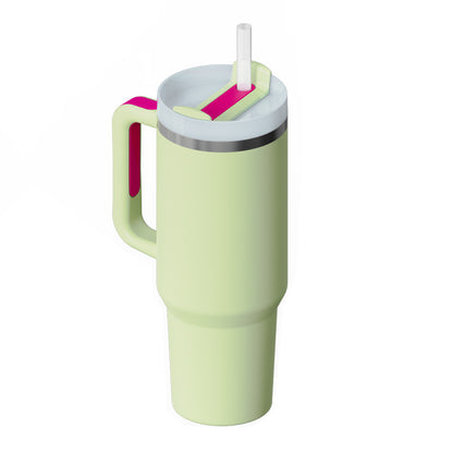 Tumbler With Handle and Straw