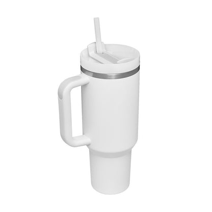 Tumbler With Handle and Straw