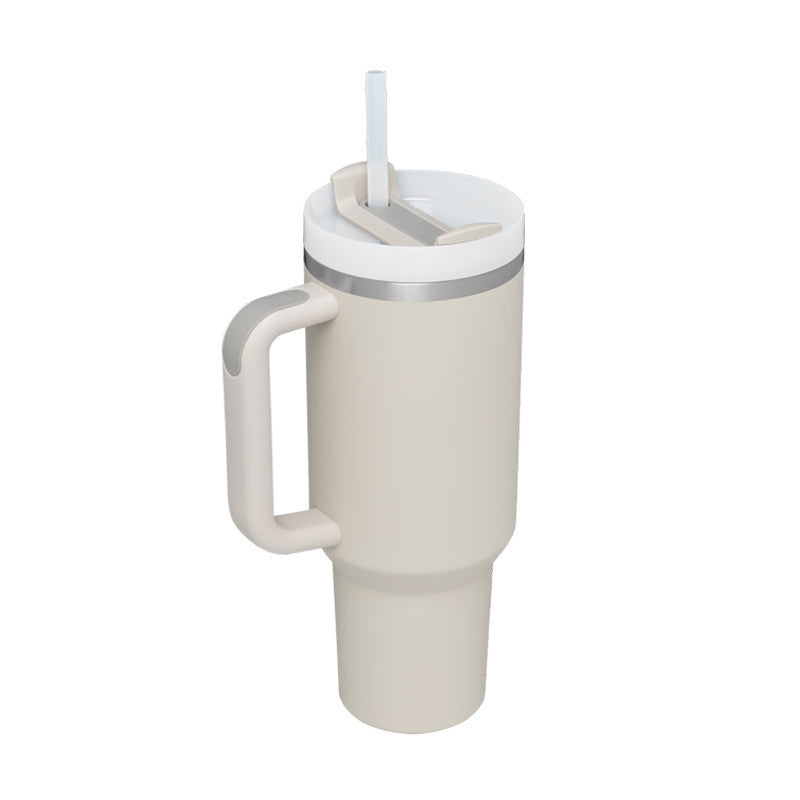 Tumbler With Handle and Straw