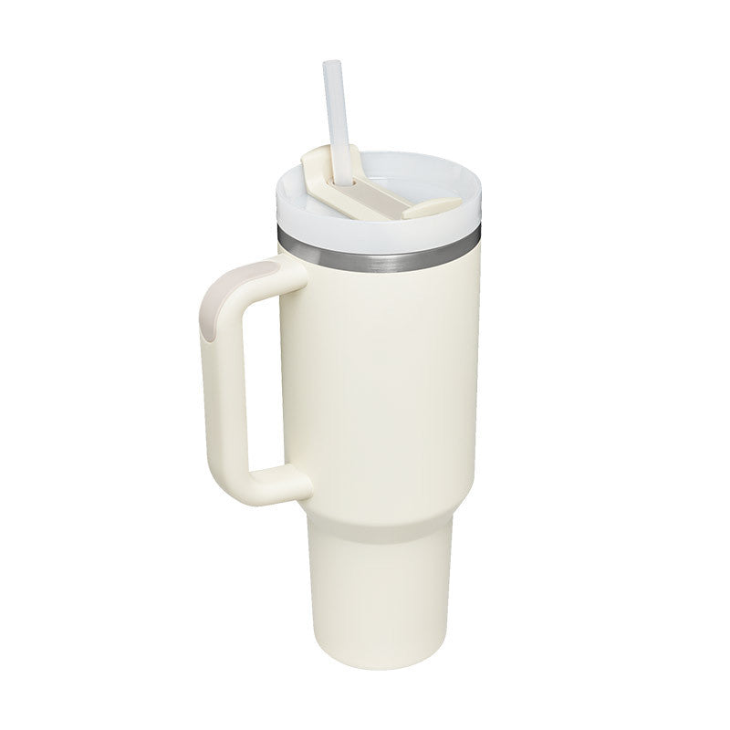 Tumbler With Handle and Straw