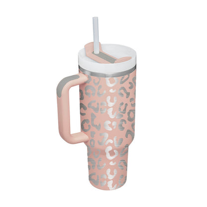 Tumbler With Handle and Straw