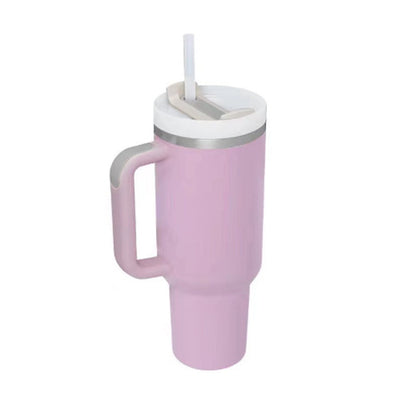 Tumbler With Handle and Straw