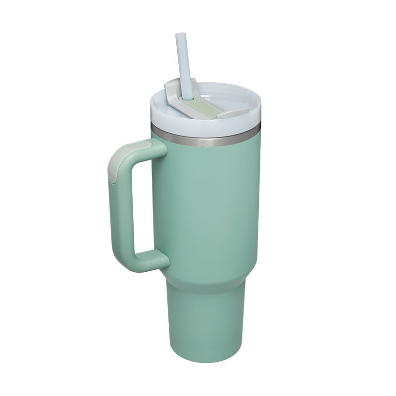 Tumbler With Handle and Straw