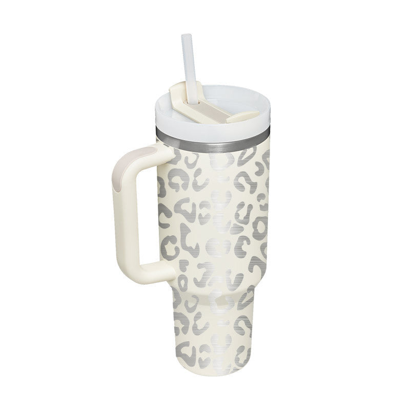 Tumbler With Handle and Straw