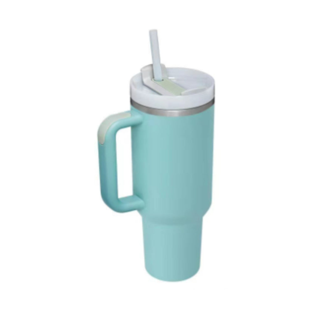 Tumbler With Handle and Straw