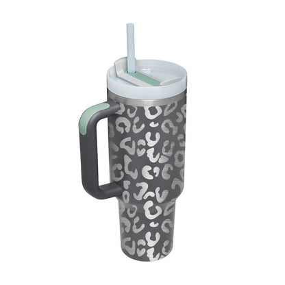 Tumbler With Handle and Straw