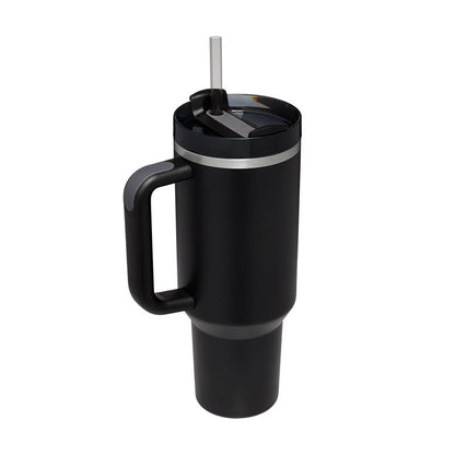 Tumbler With Handle and Straw